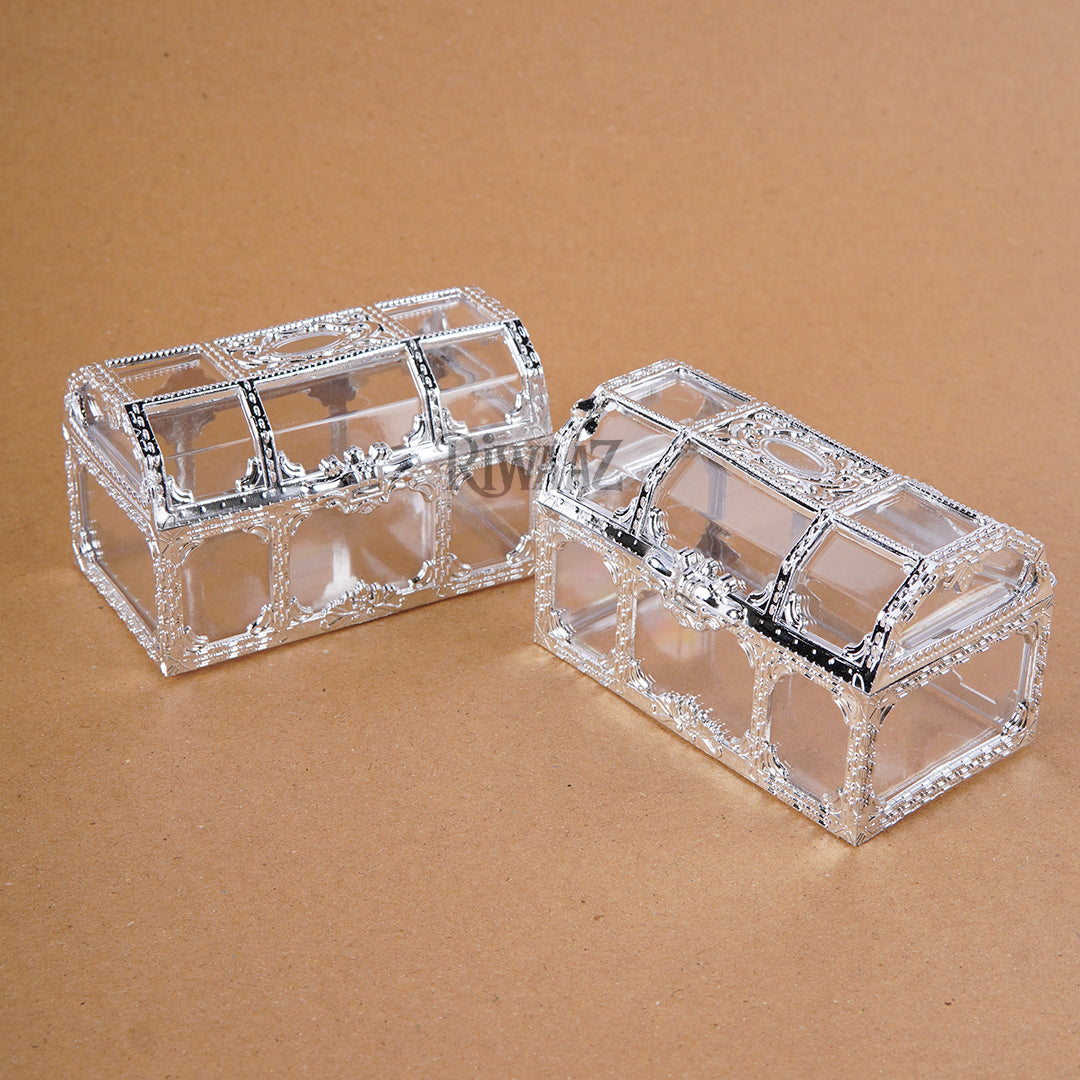 12 Pcs Golden & Silver Nikkah Acrylic Bid Boxes Candy Containers, Favors Box, Candy box, Party supplies, Acrylic Box, Chocolate Box,