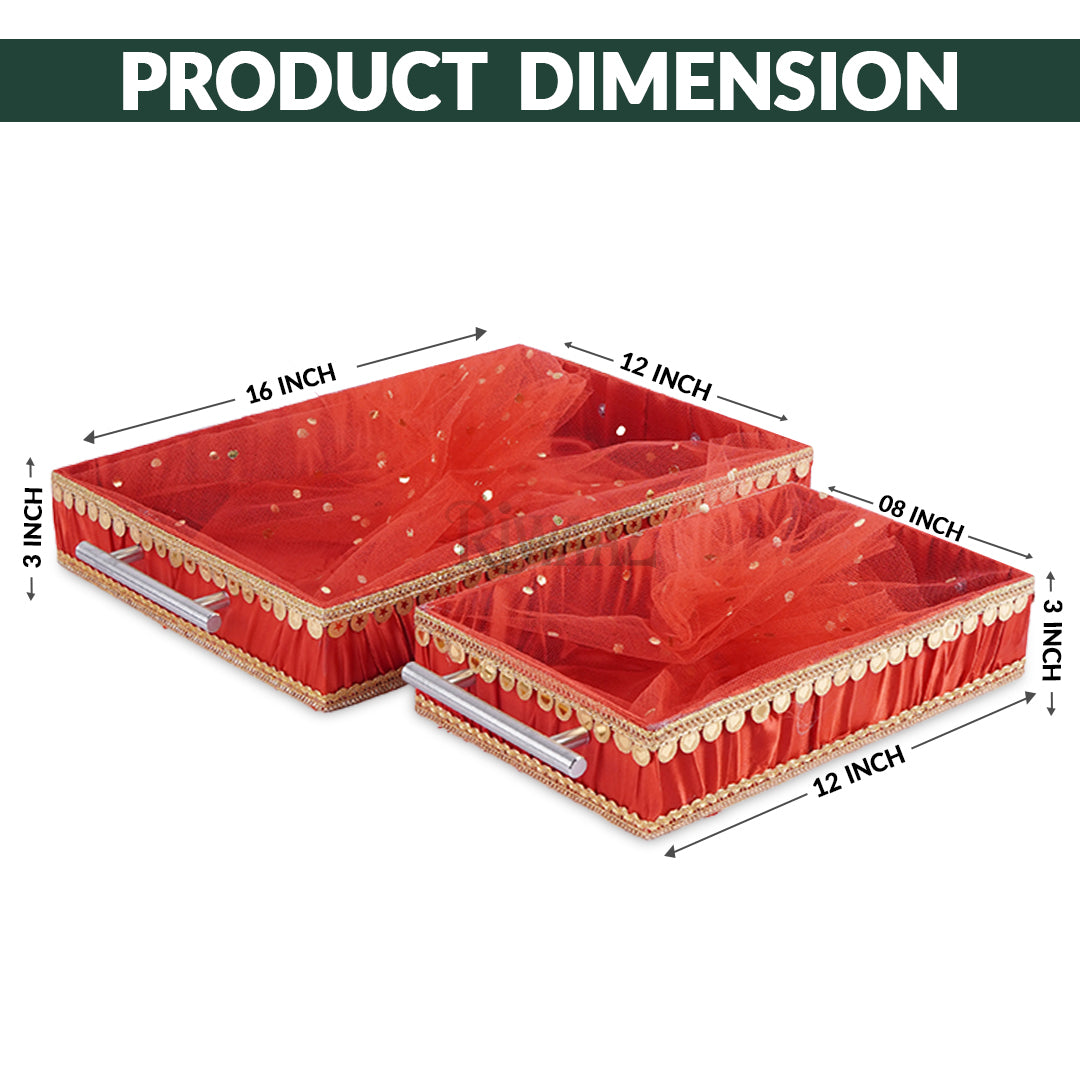 Red Satin Trays for Weddings, Gifts & Event Displays