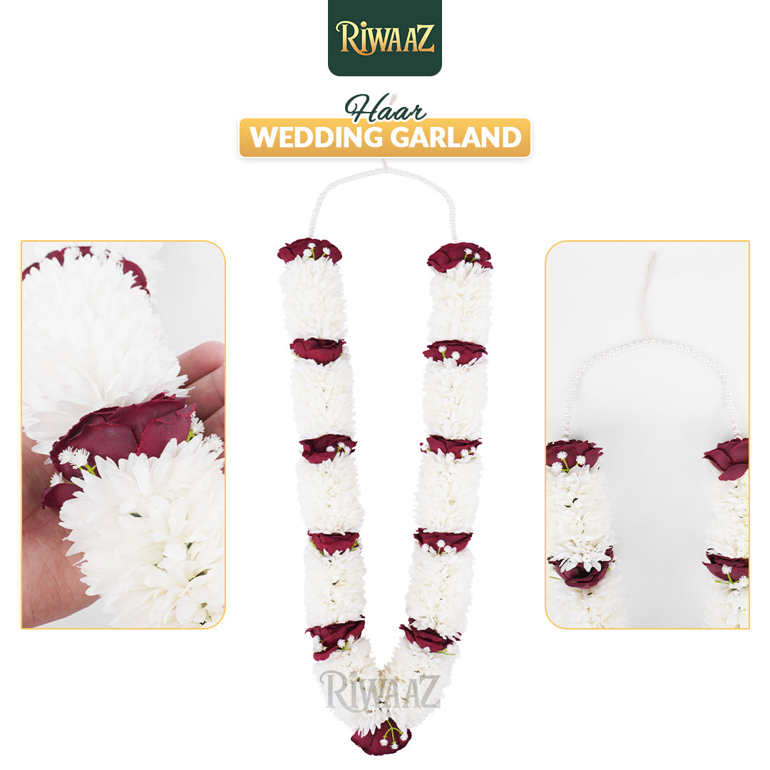 Traditional Wedding Haar Varmala For Nikkah Maiyun Mehndi, Shadi, Vivah Couple Garland Set Bride & Groom South Asian Culture Celebration