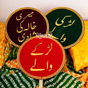Custom Velvet Wedding Photo Booth Props – Personalized Mehendi Sign with Gold Vinyl Print