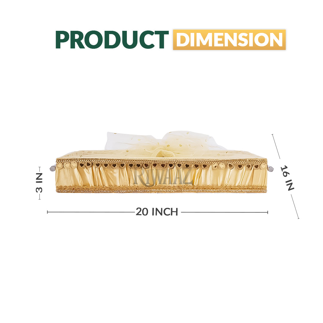 Golden Satin Trays for Weddings, Gifts & Event Displays
