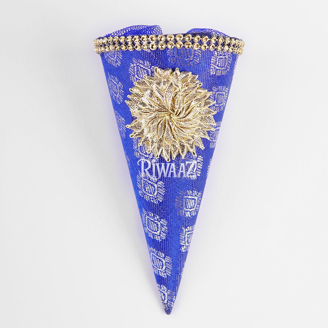 Cone Shape Nikkah Pouches – Pack of 10 | 5-Inch Vibrant Fabric Gift Bags for Nikkah, Mehndi & Wedding Favors