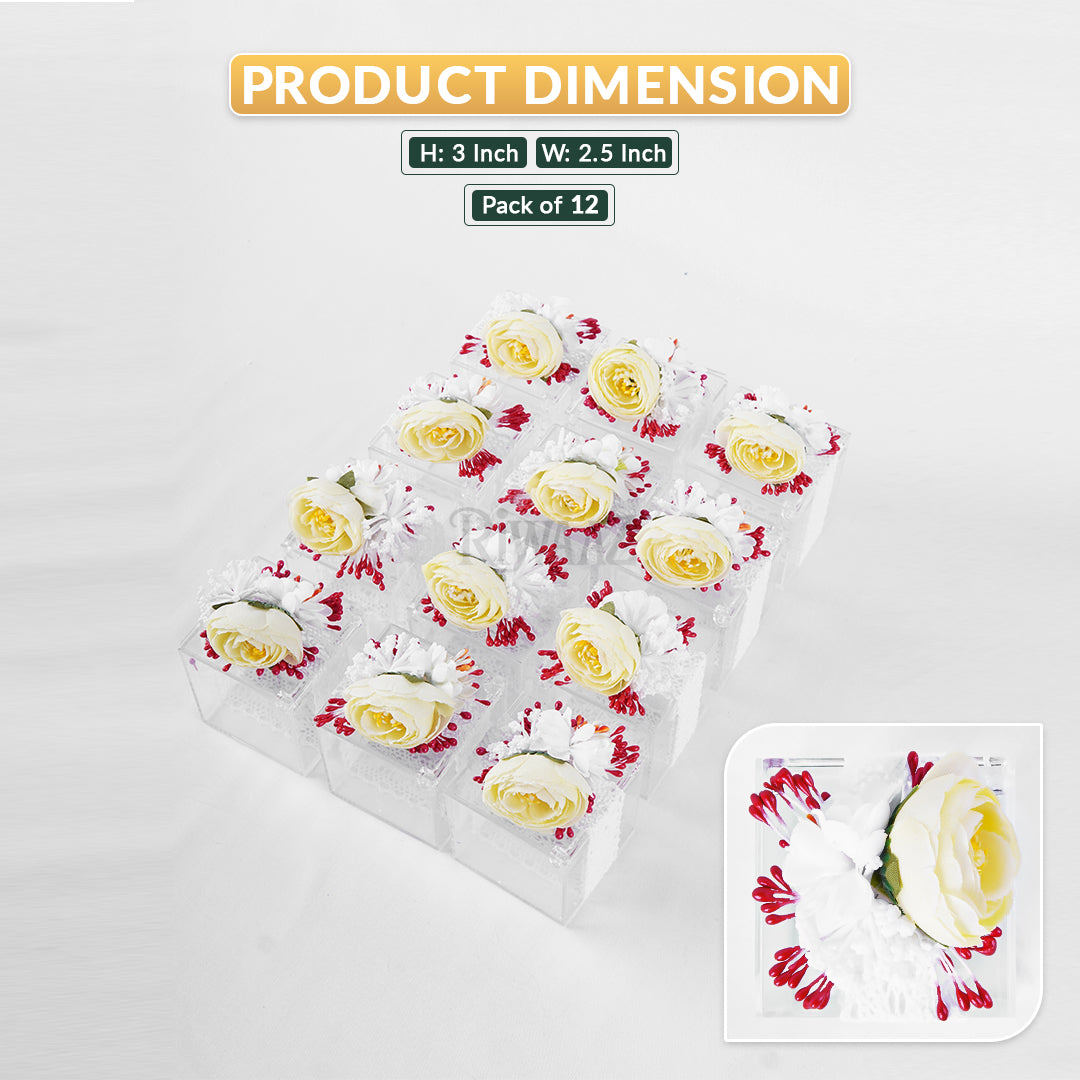 12pcs Nikkah Acrylic Bid Box Candy Containers, Favors Box, Candy box, Guests gift box, Party supplies, Acrylic Box, Square Chocolate Box,