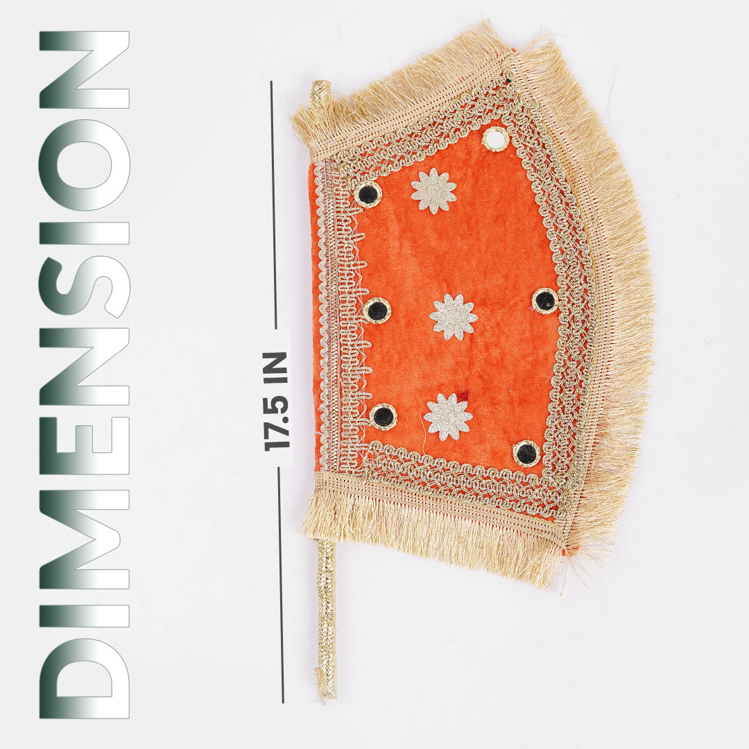 Luxury Handmade Velvet Fan – Traditional Decor for Mehndi, Maiyun & South Asian Weddings