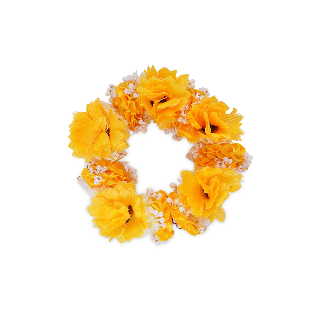 Artificial Floral Hand Bangles for Mehndi, Haldi, Wedding | Flower Jewelry for Traditional Events