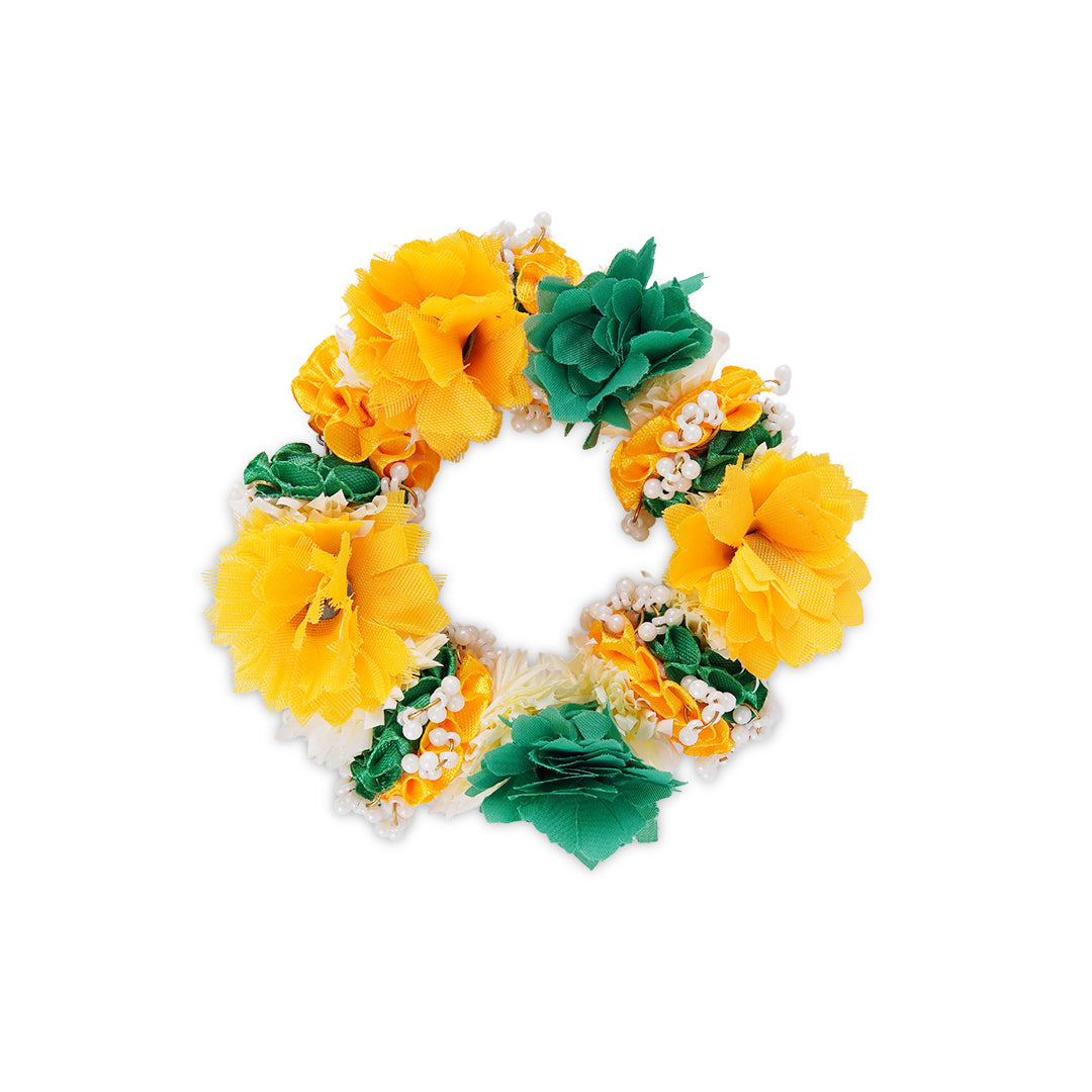 Artificial Floral Hand Bangles for Mehndi, Haldi, Wedding | Flower Jewelry for Traditional Events