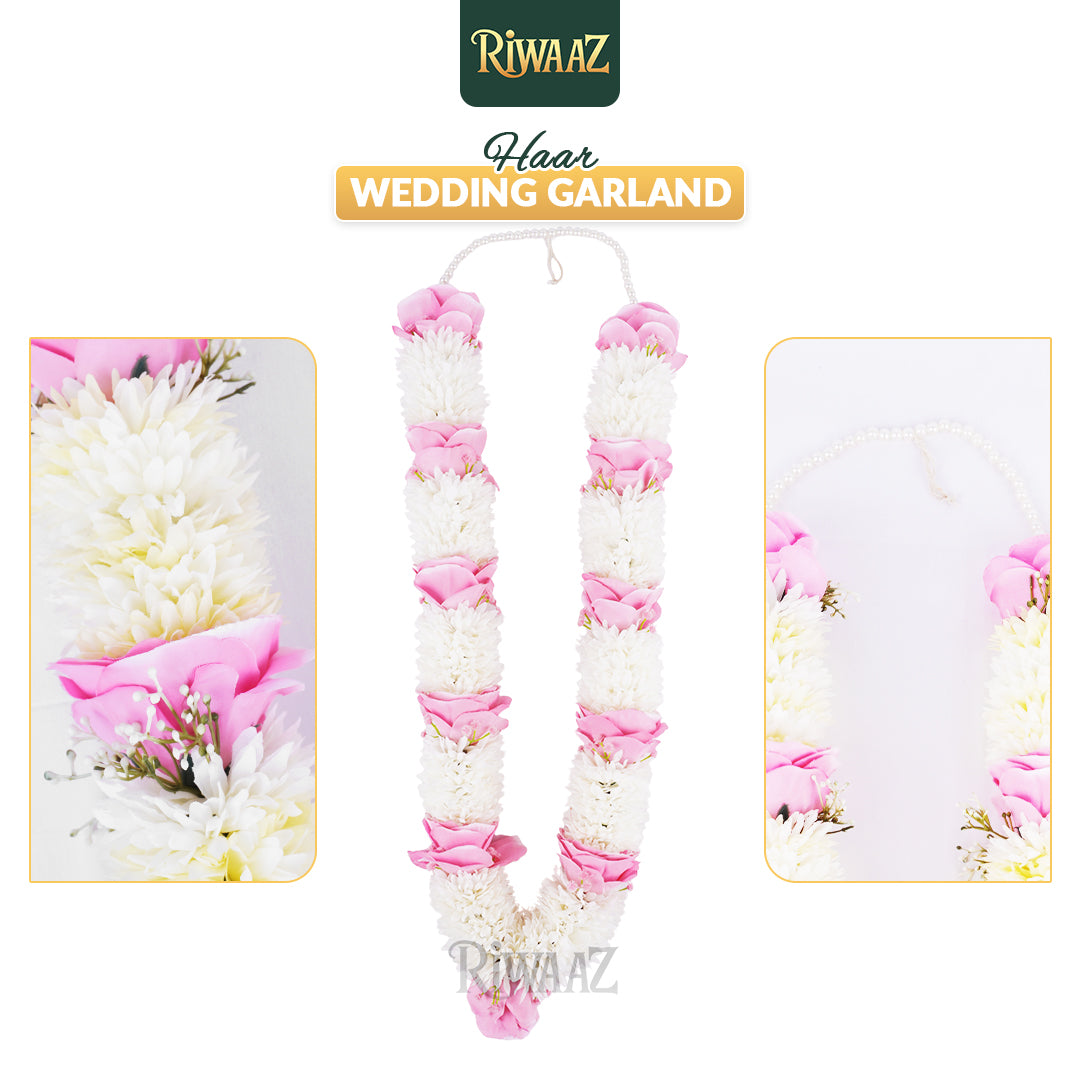 Traditional Wedding Haar Varmala For Nikkah Maiyun Mehndi, Shadi, Vivah Couple Garland Set Bride & Groom South Asian Culture Celebration