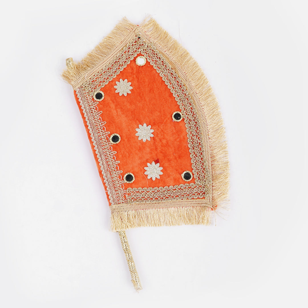 Luxury Handmade Velvet Fan – Traditional Decor for Mehndi, Maiyun & South Asian Weddings