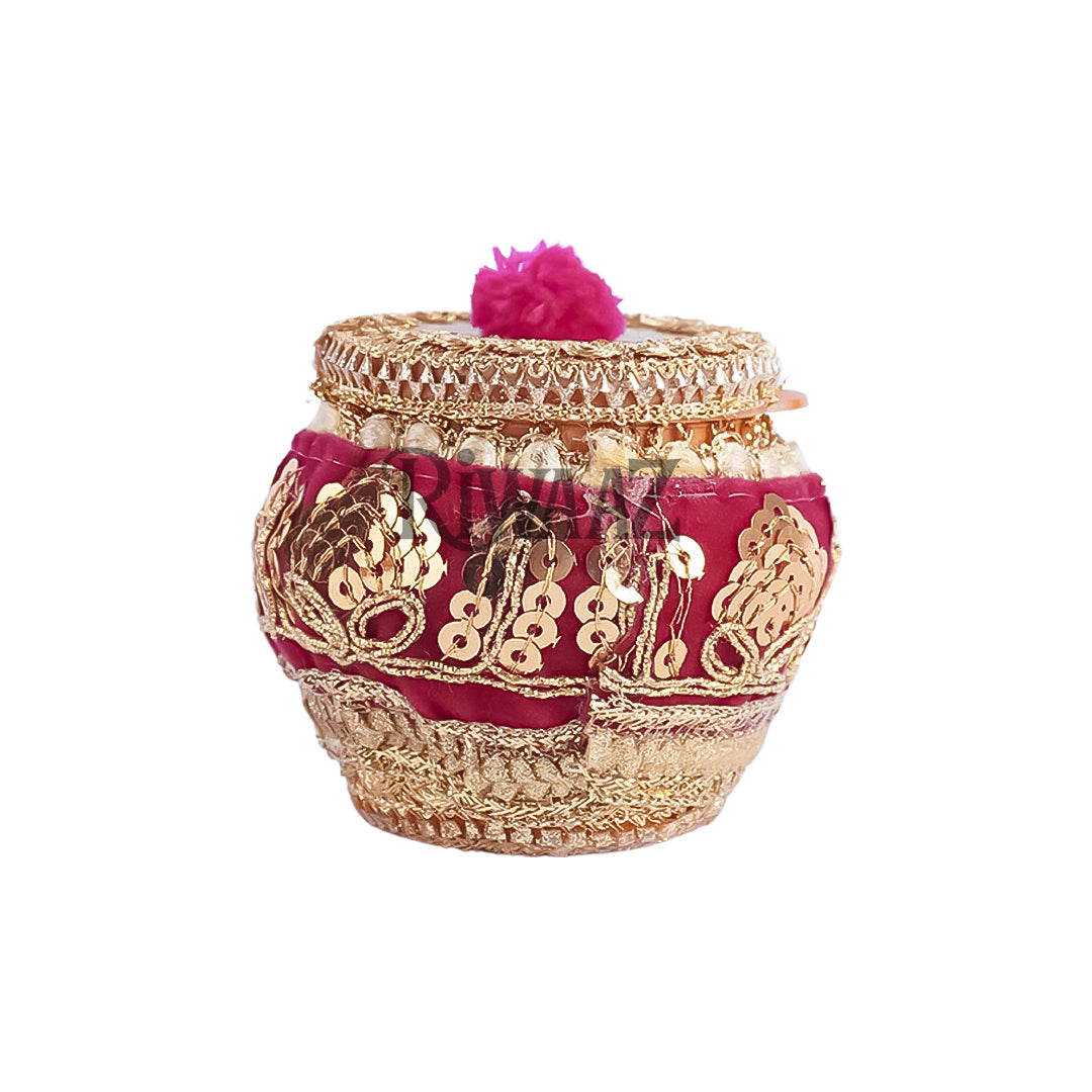 Multi Colors Fancy Matki Nikkah Pouches For – Set of 25 | Traditional Favor Matki For Mehndi