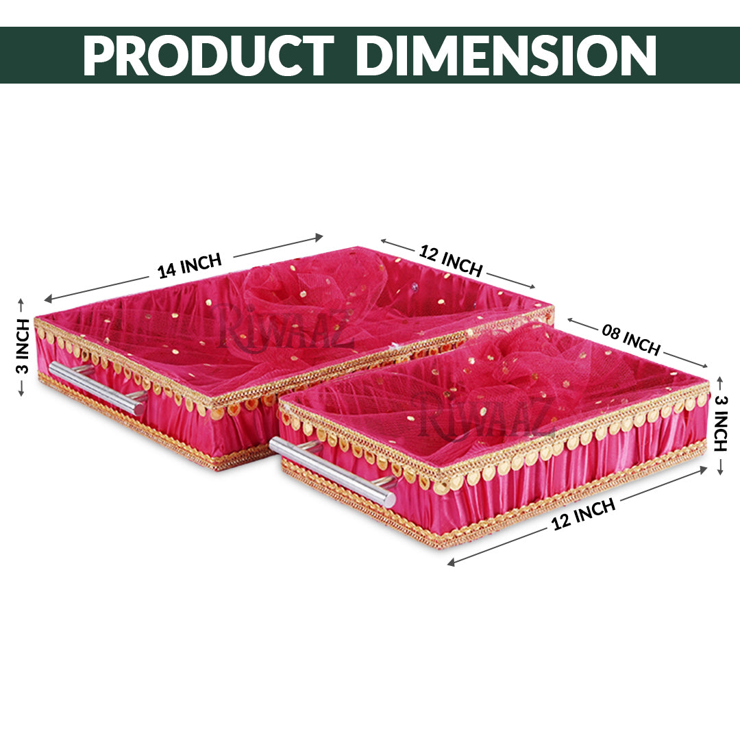 Hot Pink Satin Trays for Weddings, Gifts & Event Displays