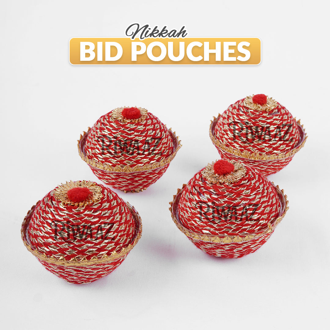 Multi Color - 25 Pcs Matki Box Bid Box For Nikkah, Mehndi Dholki Box Wedding Matki Pouches Wedding