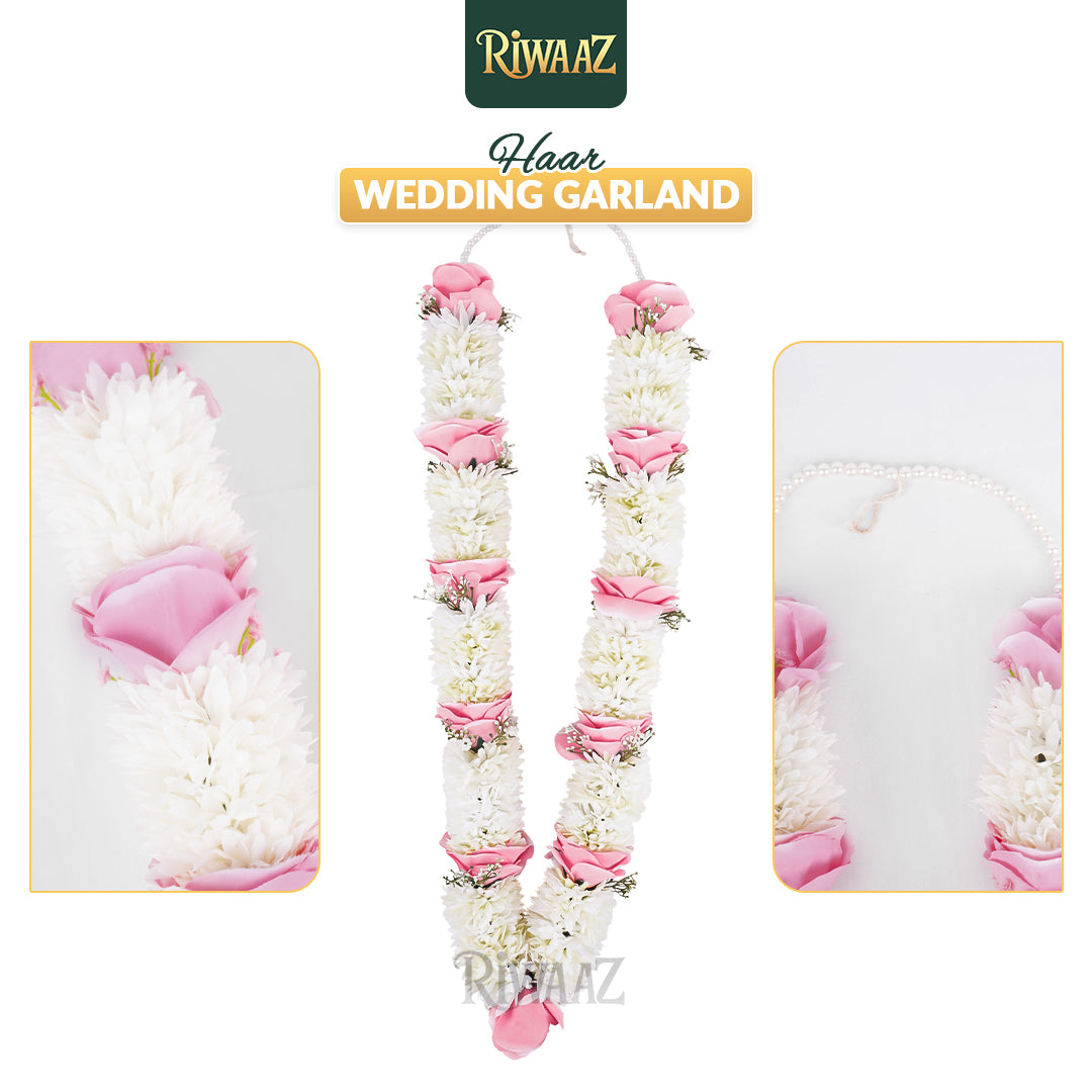 Traditional Wedding Haar Varmala For Nikkah Maiyun Mehndi, Shadi, Vivah Couple Garland Set Bride & Groom South Asian Culture Celebration