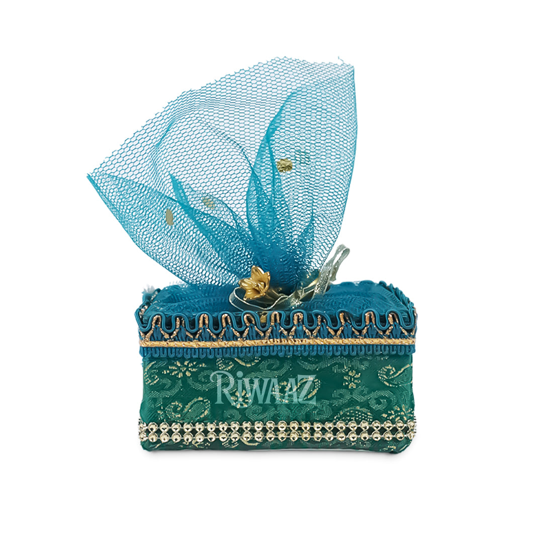Multi Color Square Shaped Fabric Nikkah Pouches For Nikkah Wedding Pouches, Gift Pouches Celebration, Wedding and Occasions