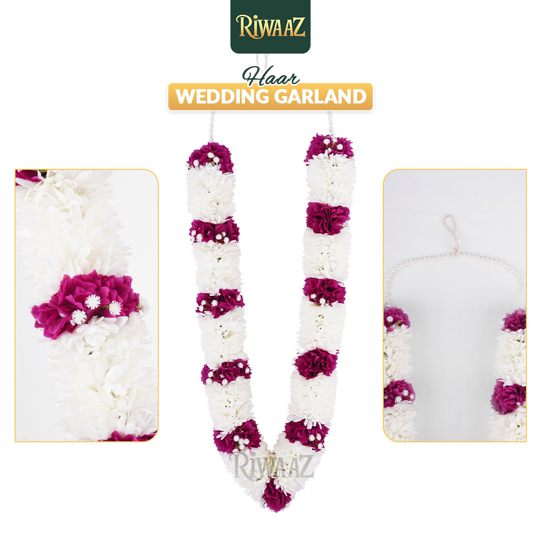 Traditional Wedding Haar Varmala For Nikkah Maiyun Mehndi, Shadi, Vivah Couple Garland Set Bride & Groom South Asian Culture Celebration