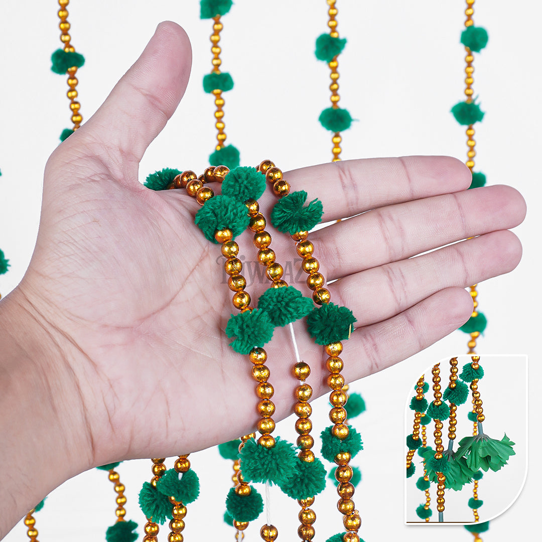 12 Pcs - Small Pom Pom Garlands