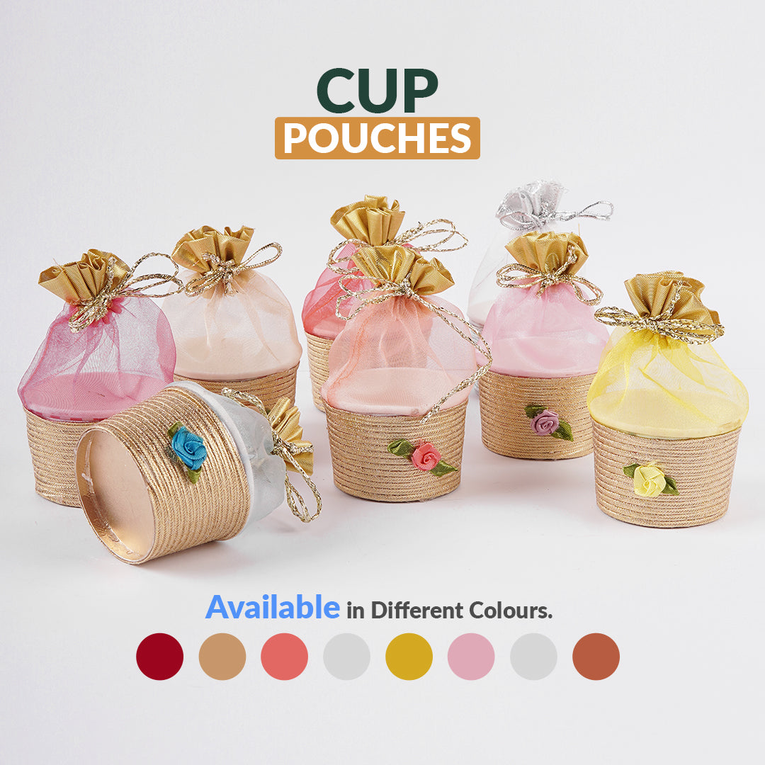 Pack of 10 - Organza Gift Pouches | Sheer Drawstring Bags for Weddings, Parties & Favors