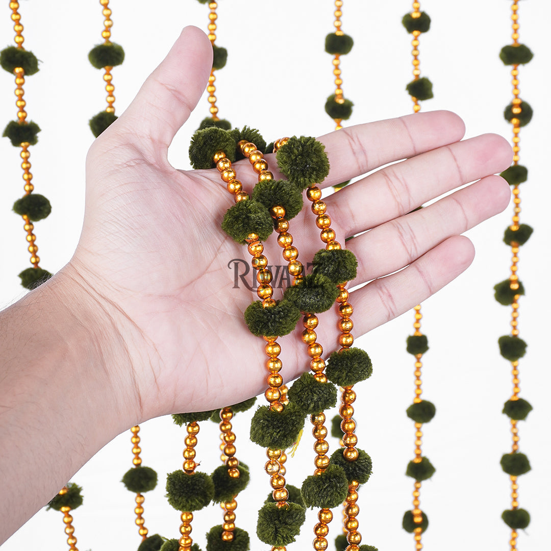 12 Pcs - Small Pom Pom Garlands