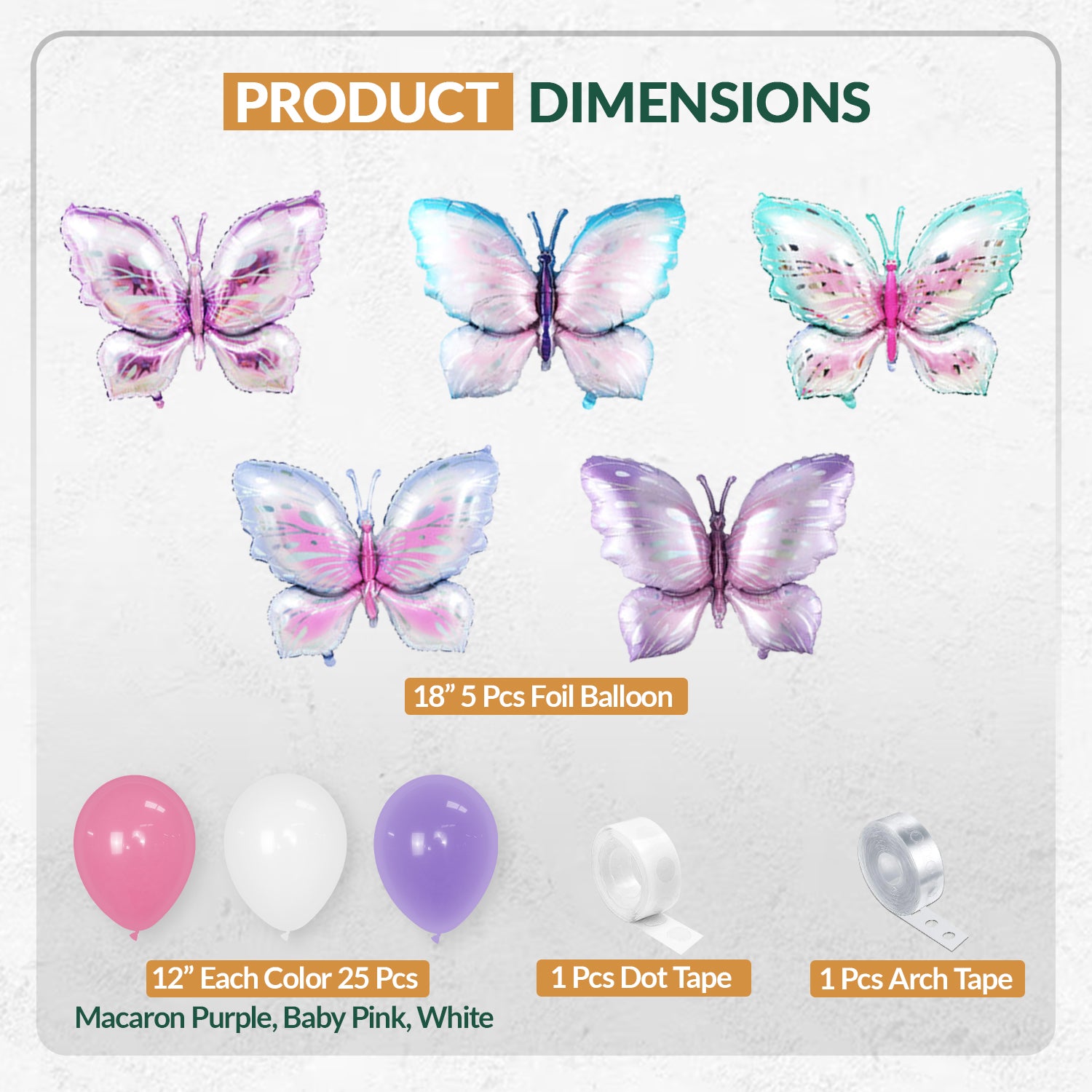 Butterfly Balloon Kits Arch For Birthday Party, Pastel Butterfly Balloon Garland Kit, Baby Shower, Backdrop, Indoor Decor