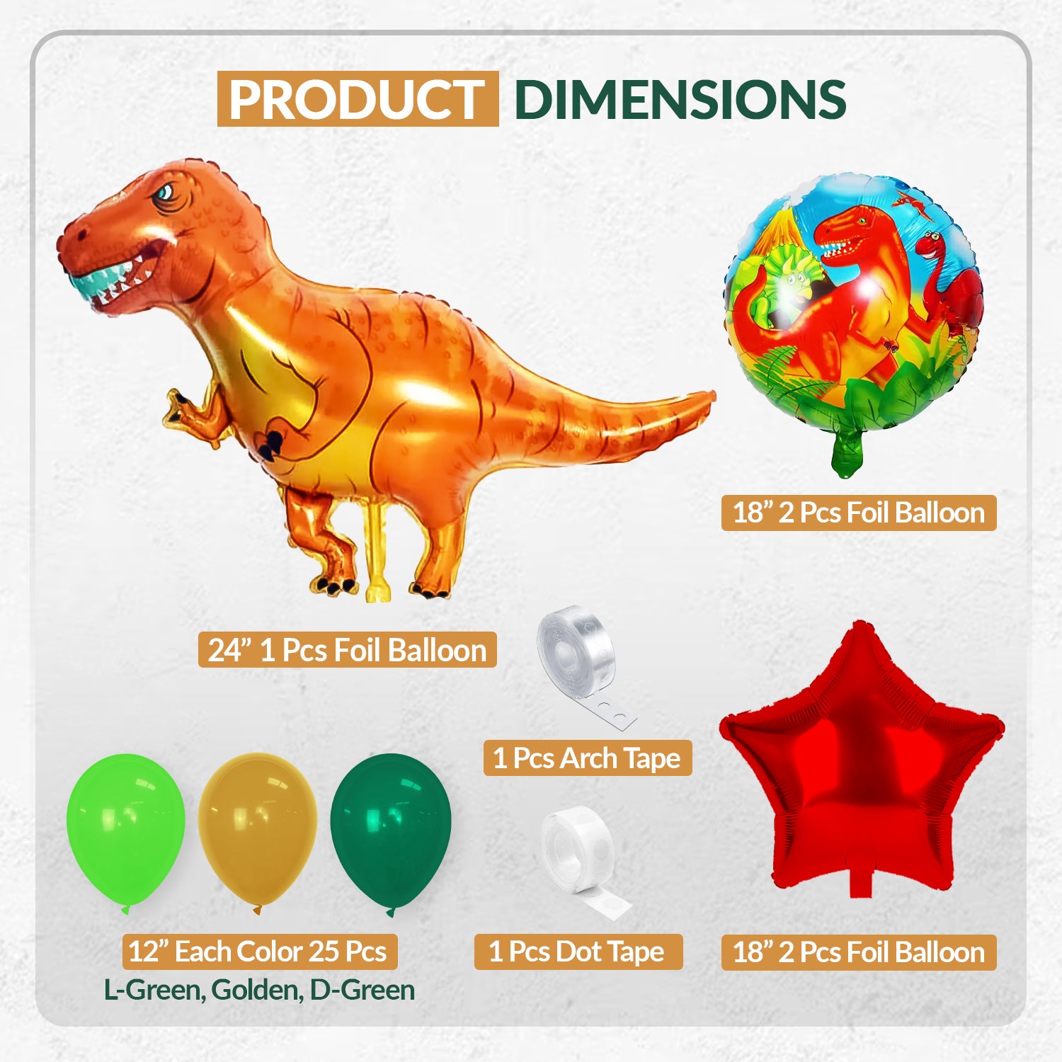 Dinosaur Balloon Kits Arch for Birthday Party, Balloon Garland Kit,Dino Theme Birthday Party Decoration Backdrop, Indoor Decoration