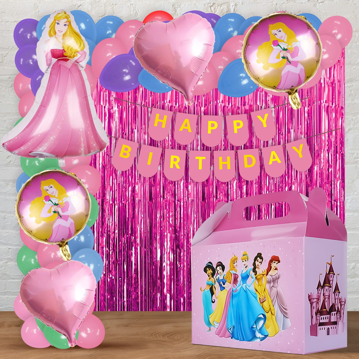 Princes Theme Balloon Kit Birthday Party Decor Balloon Garland Kit, For Birthday, Decor Backdrop, Indoor Decor Minnie Mouse Theme Decoration