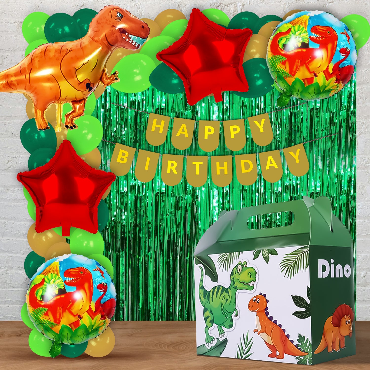 Dinosaur Balloon Kits Arch for Birthday Party, Balloon Garland Kit,Dino Theme Birthday Party Decoration Backdrop, Indoor Decoration