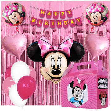 Minnie Mouse Balloon Kit Birthday Party Decor Balloon Garland Kit, For Baby Shower, Backdrop, Indoor Decor Minnie Mouse Theme Decoration