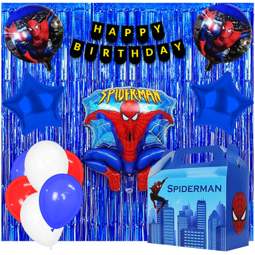 Spider Man Balloon Kit Bundle For Birthday Party, Spider man Theme Balloon Garland Decoration Indoor Decor Spiderman Theme Balloon Kits Decor