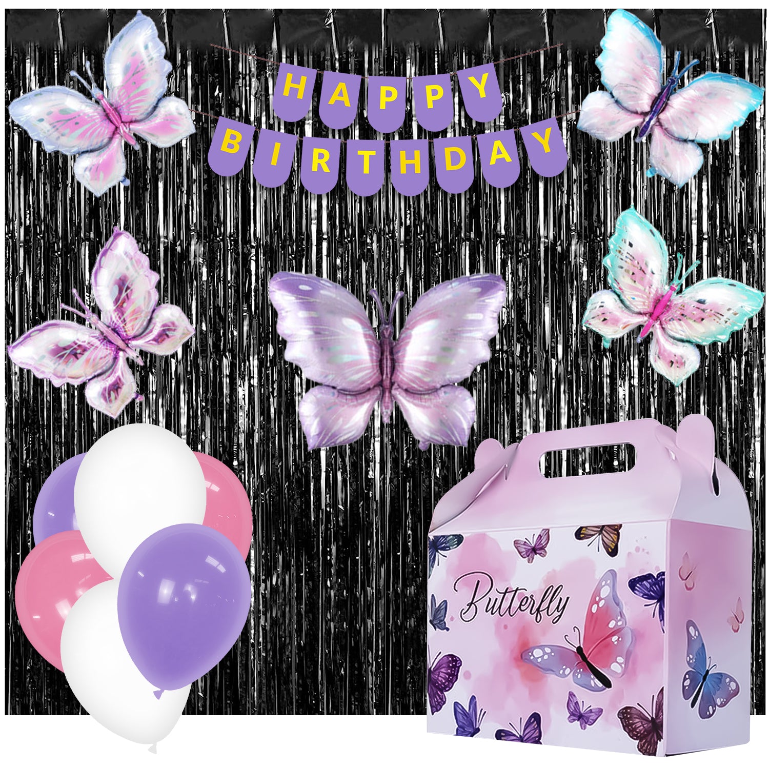 Butterfly Balloon Kits Arch For Birthday Party, Pastel Butterfly Balloon Garland Kit, Baby Shower, Backdrop, Indoor Decor