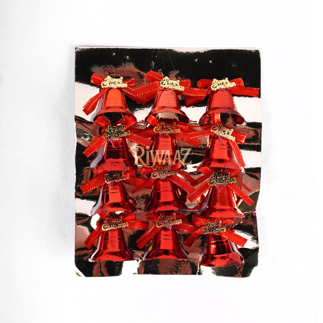 Christmas Bell Hanging 12 Pcs – Festive Jingle Bell Ornament for Tree, Door, or Wall