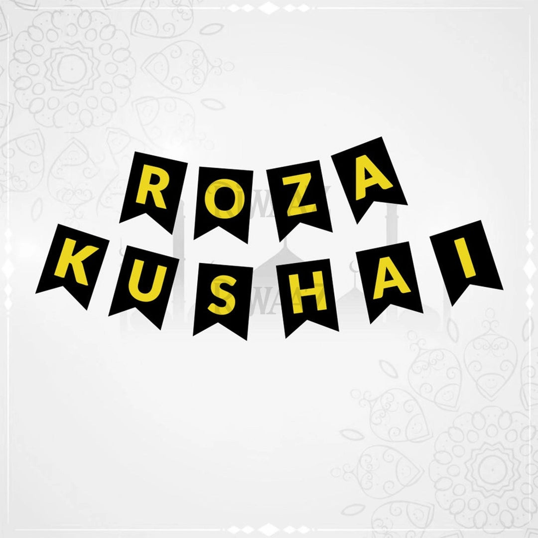 Roza Kushai Hanging Banner Ramadan First Fast Decor Islamic Party Decoration