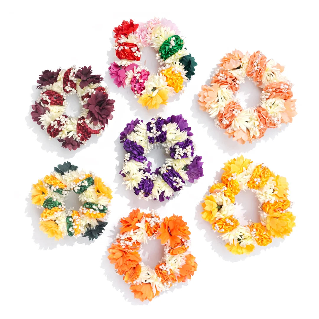 Artificial Floral Hand Bangles for Mehndi, Haldi, Wedding | Flower Jewelry for Traditional Events