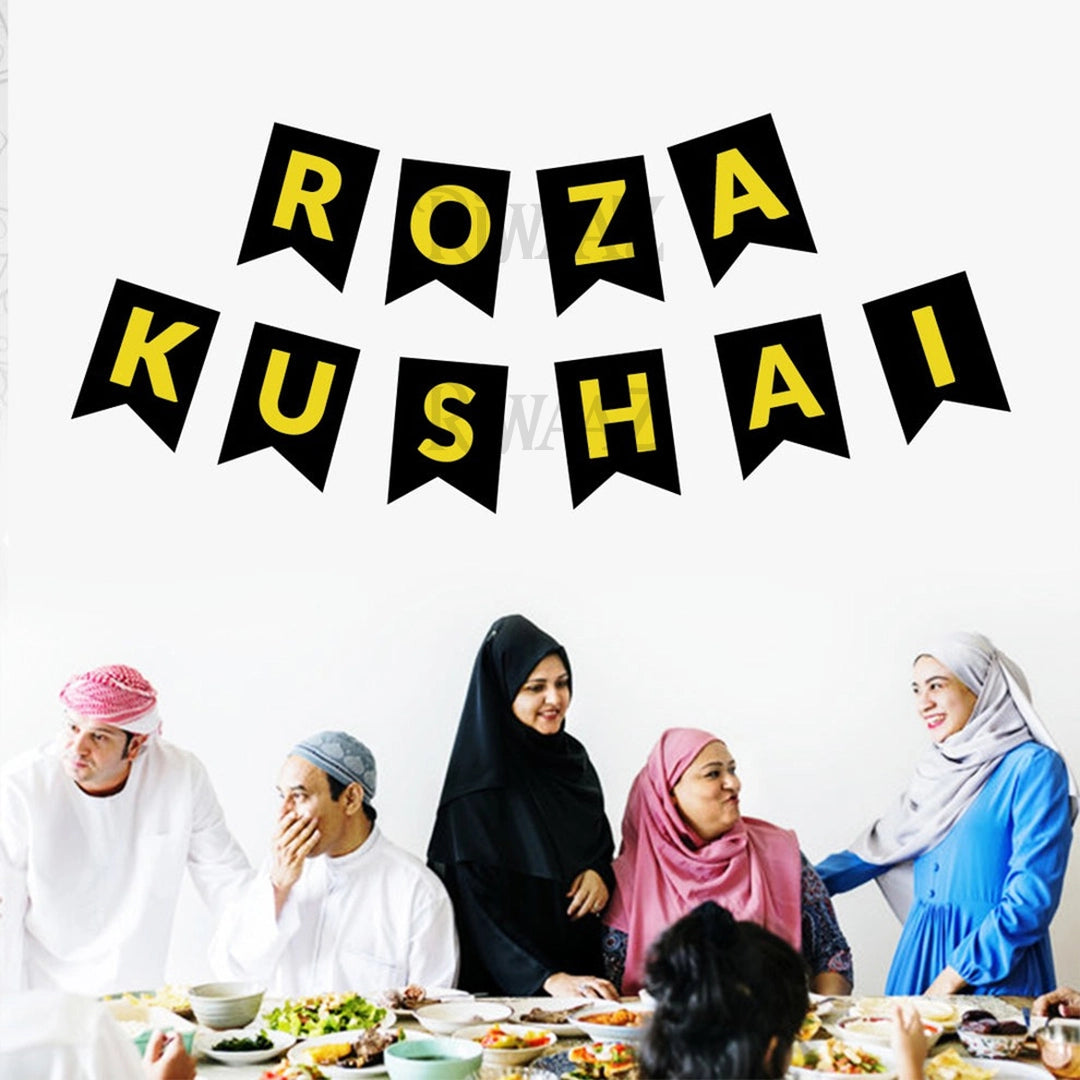 Roza Kushai Hanging Banner Ramadan First Fast Decor Islamic Party Decoration