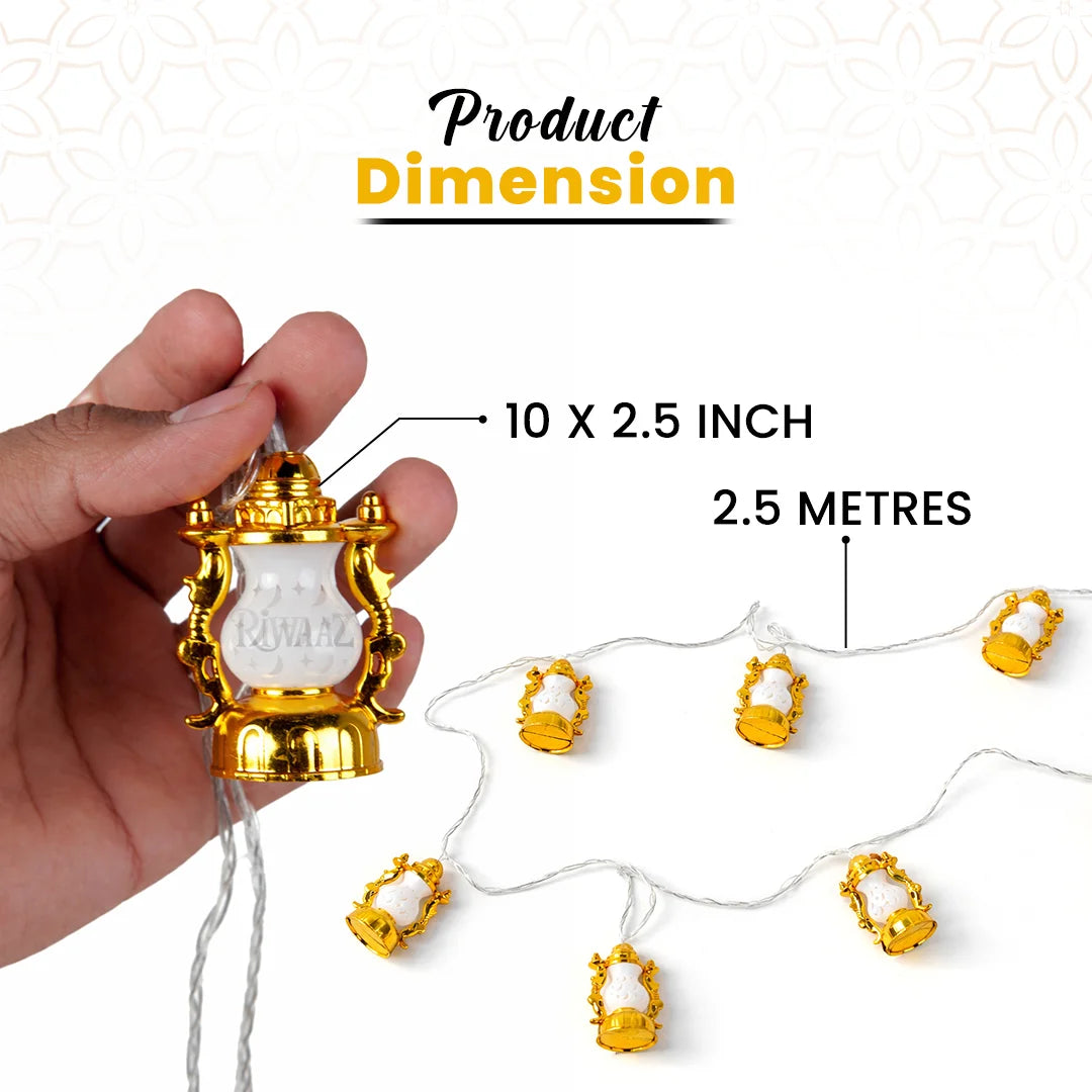 Ramadan Lantern String Lights – Islamic Home Decoration