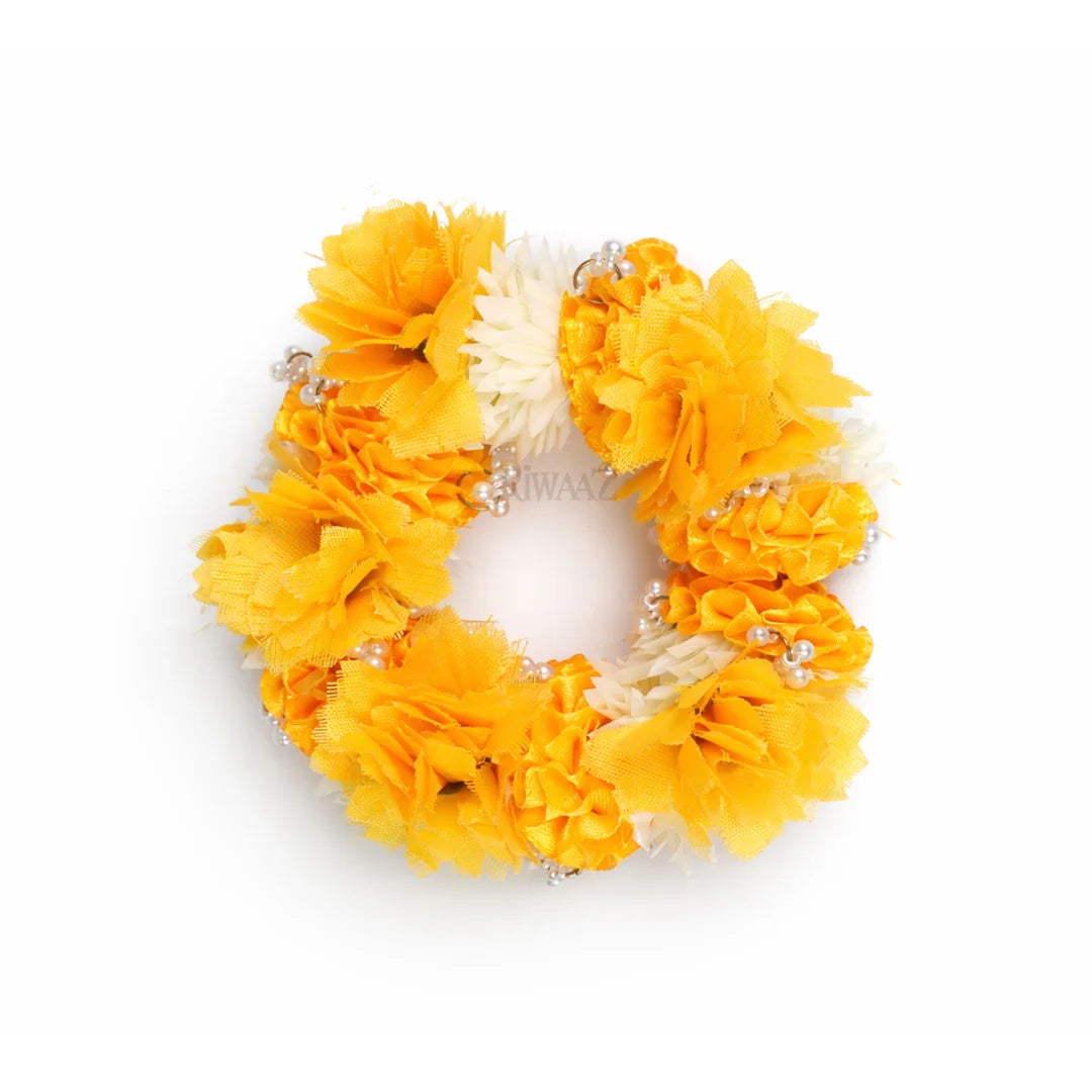 Artificial Floral Hand Bangles for Mehndi, Haldi, Wedding | Flower Jewelry for Traditional Events