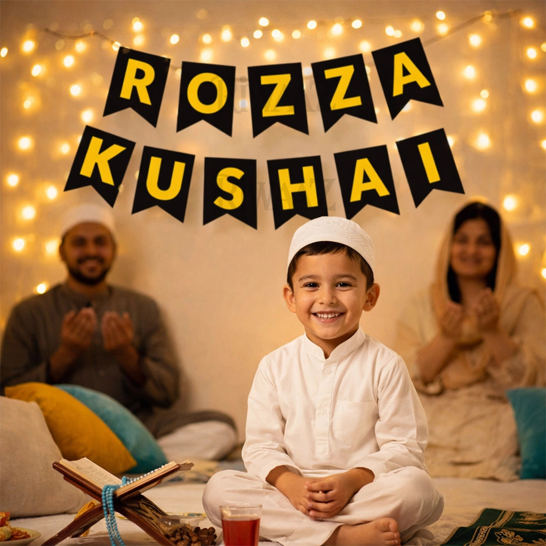 Roza Kushai Hanging Banner Ramadan First Fast Decor Islamic Party Decoration