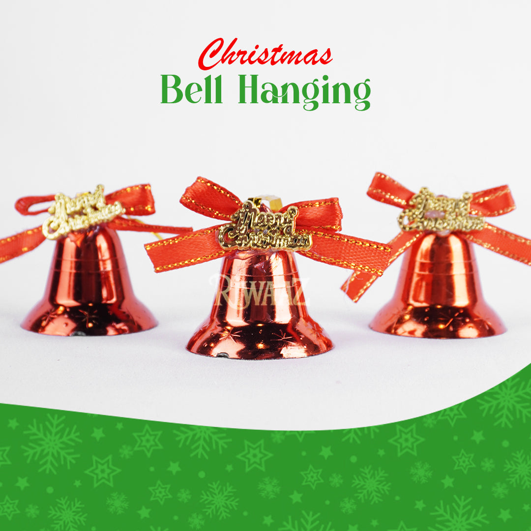 Christmas Bell Hanging 12 Pcs – Festive Jingle Bell Ornament for Tree, Door, or Wall