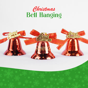 Christmas Bell Hanging 12 Pcs – Festive Jingle Bell Ornament for Tree, Door, or Wall