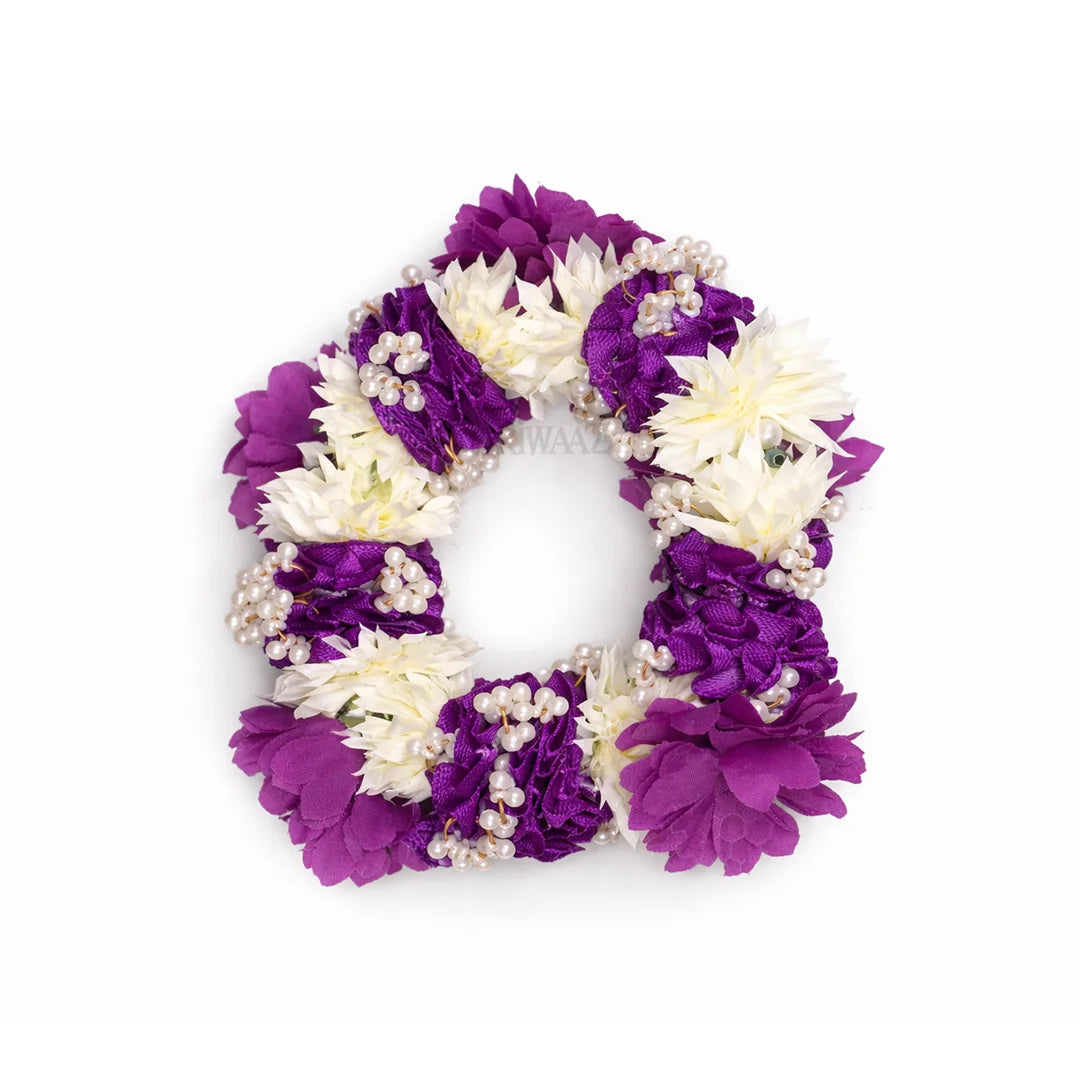 Artificial Floral Hand Bangles for Mehndi, Haldi, Wedding | Flower Jewelry for Traditional Events