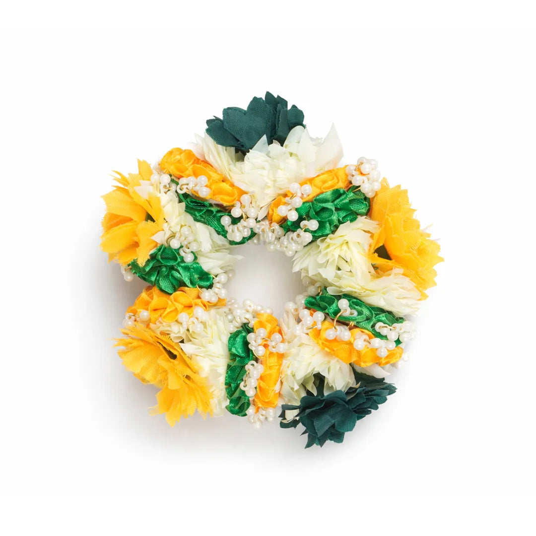 Artificial Floral Hand Bangles for Mehndi, Haldi, Wedding | Flower Jewelry for Traditional Events