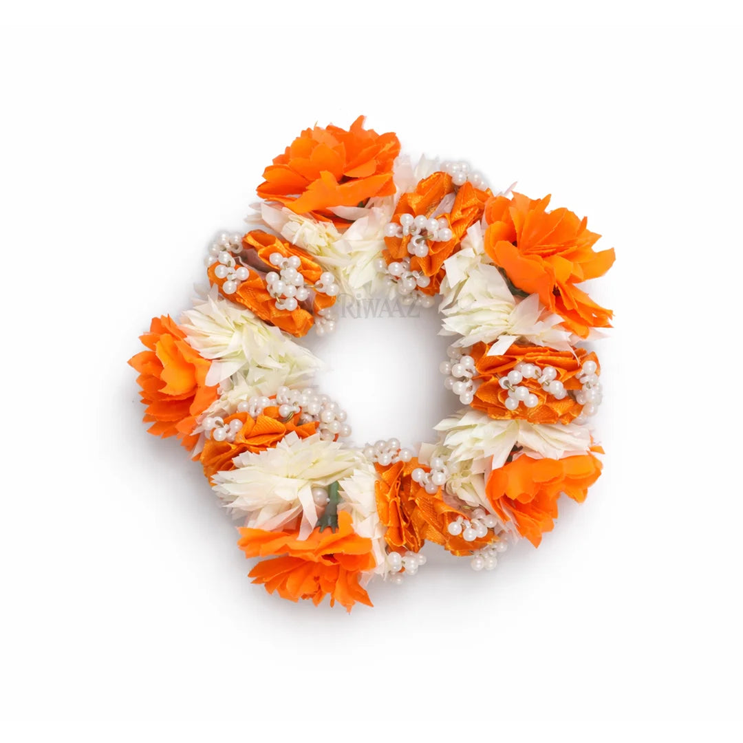 Artificial Floral Hand Bangles for Mehndi, Haldi, Wedding | Flower Jewelry for Traditional Events