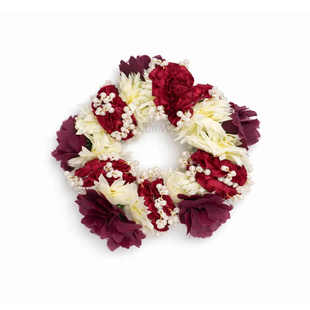 Artificial Floral Hand Bangles for Mehndi, Haldi, Wedding | Flower Jewelry for Traditional Events