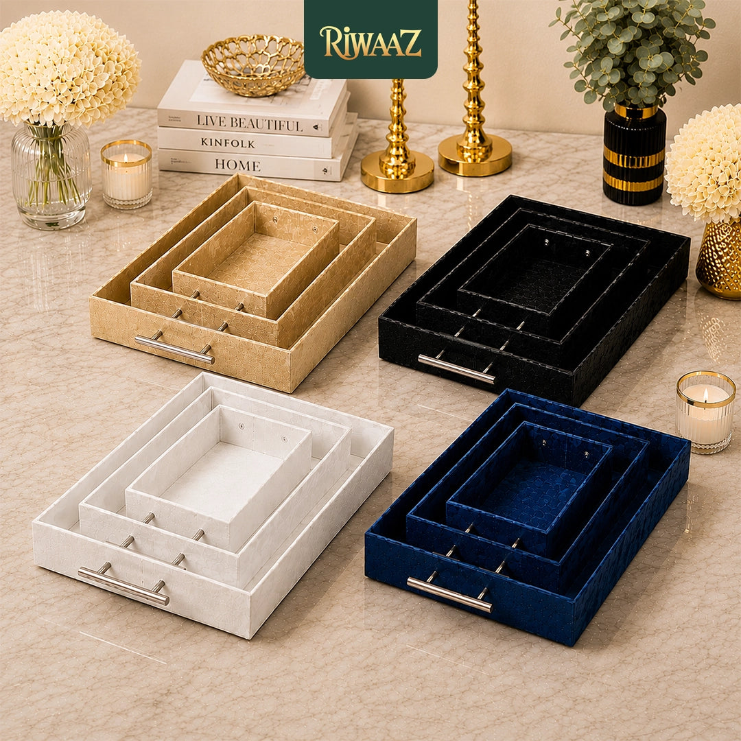 Set of 3 - Velvet Trays
