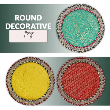 Round Mehndi Decorative Tray