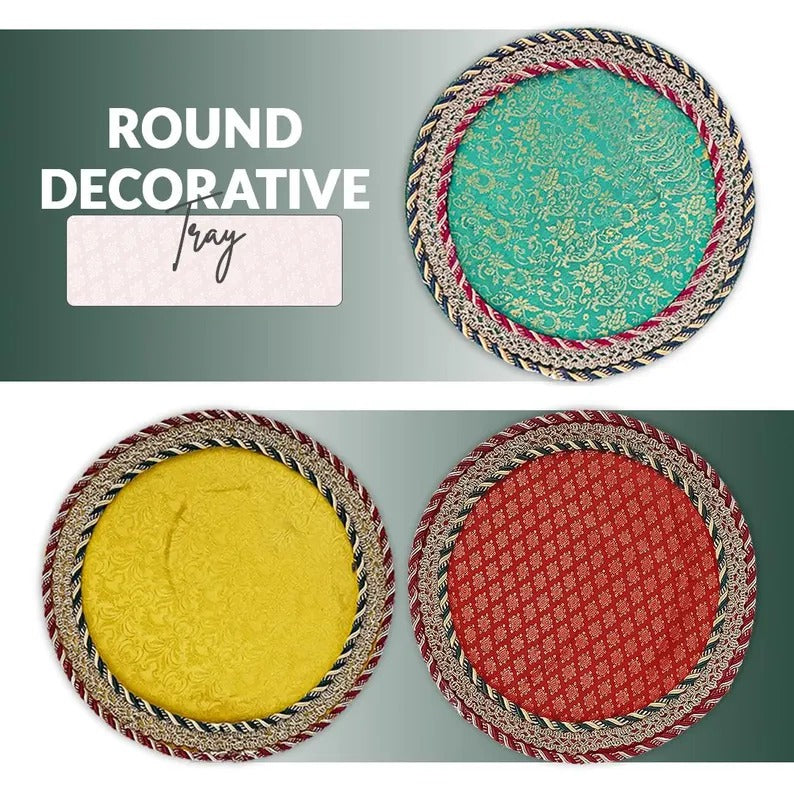 Round Mehndi Decorative Tray