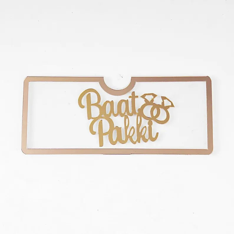 Acrylic Envelope – Customizable with Gold Detailing for Monetary Gifts