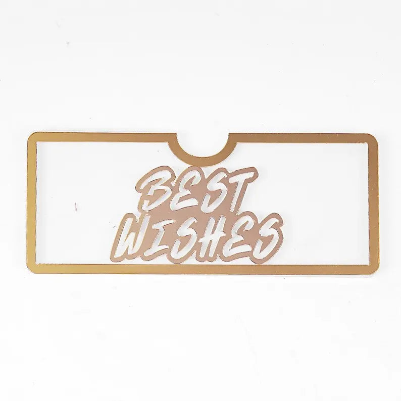 Acrylic Envelope – Customizable with Gold Detailing for Monetary Gifts