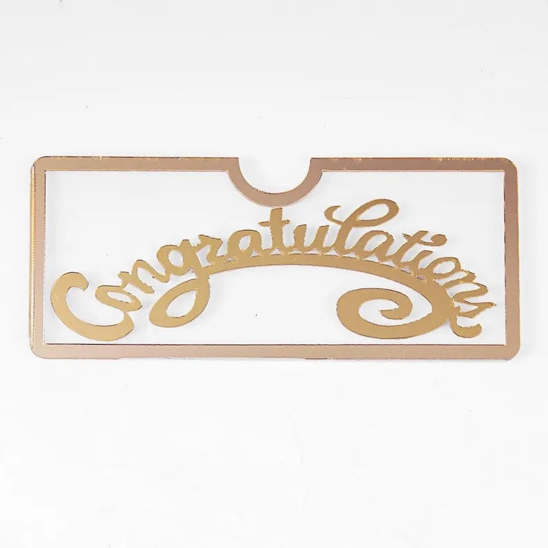 Acrylic Envelope – Customizable with Gold Detailing for Monetary Gifts
