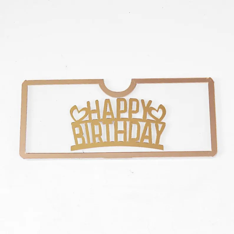 Acrylic Envelope – Customizable with Gold Detailing for Monetary Gifts