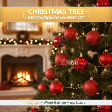 Gold and Rose Christmas Ball Ornament Set – Shiny and Glitter Baubles