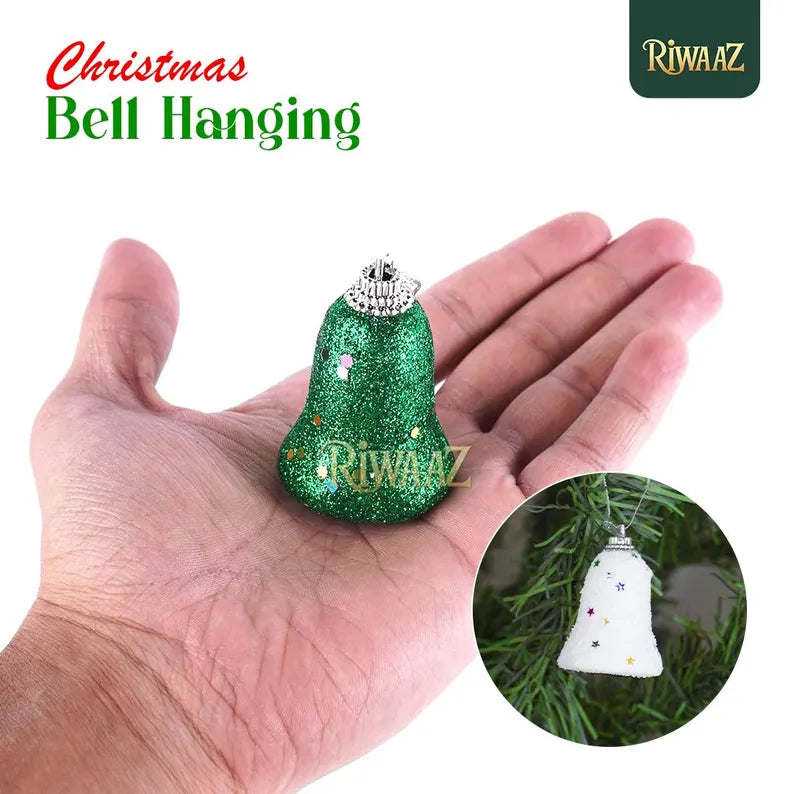 Christmas Bell Hanging Decoration 6 Pcs – Festive Holiday Bell Ornament for Tree, Door & Wall